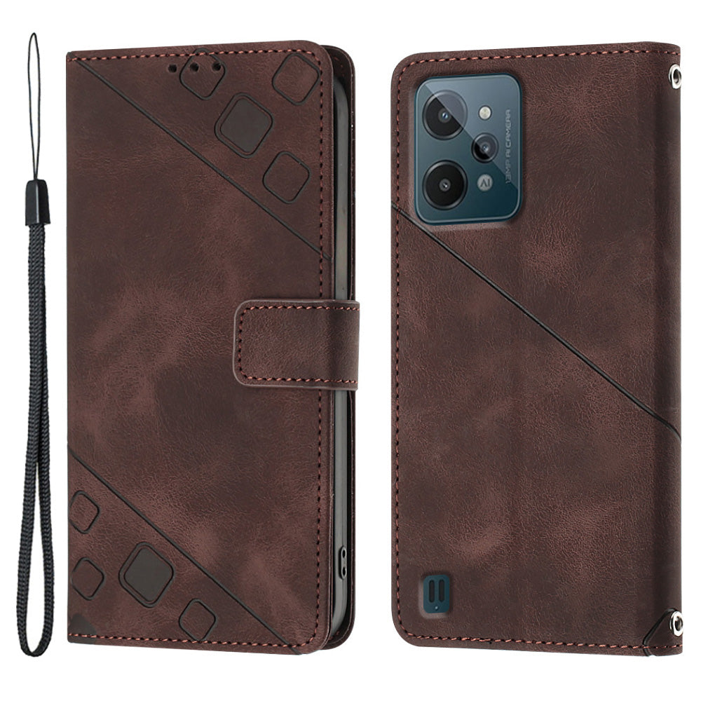 PT005 YB Imprinting Series-6 for Realme C31 Wallet Case PU Leather Stand Magnetic Phone Cover PT005 YB Imprinting Series-6 for Realme C31 Wallet Case PU Leather Stand Magnetic Phone Cover